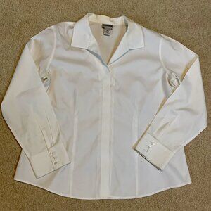 Chico's RARE White No-Iron Shirt Sz 3